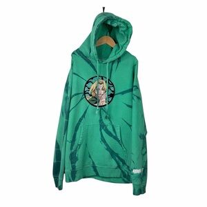Hypland Naruto Hoodie Mens Large Green Tsunade Tie Dye Pullover Sweatshirt Anime